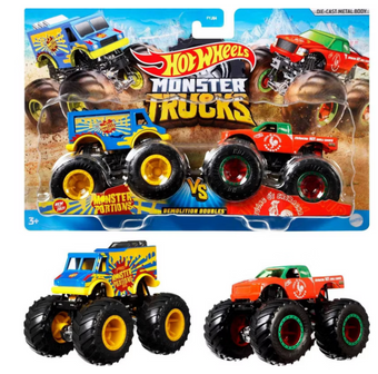 Hot Wheels Monster Trucks Diecast Demolition Doubles 2pk - 1:64 Scale Toy New