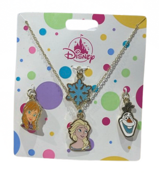 Disney Parks Frozen Elsa Anna Olaf Mixing Charms Necklace New With Tag