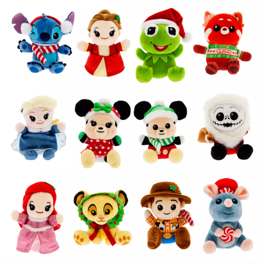 Disney Parks Wishables Plush Holiday Countdown 12 Days to Christmas Calendar New