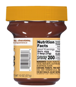 Nutella Peanut Spread With Cocoa Smooth and Creamy Family Gifts Snacks 13 oz