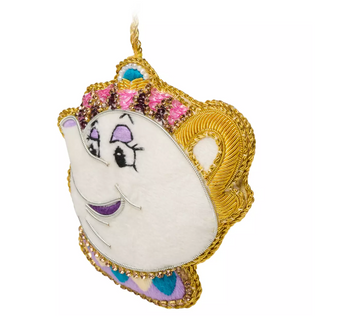 Disney Beauty and the Beast Mrs. Potts Beaded Beaded Christmas Ornament New Tag