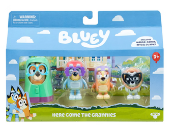 Disney Bluey Figure 4pk Here Come the Grannies Toy New With Tag