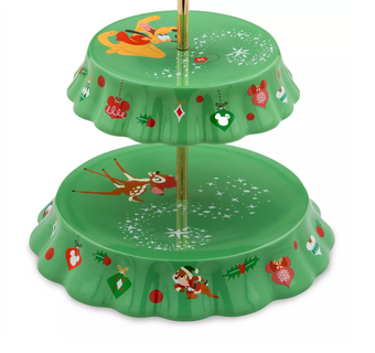 Disney Classics Christmas Tree Mickey and Friends Holiday Tiered Tray New