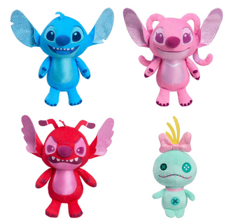 Disney Stitch, Angel, Scrump & Leroy 8-Inch Plush Collector Set 4-Pack New Box