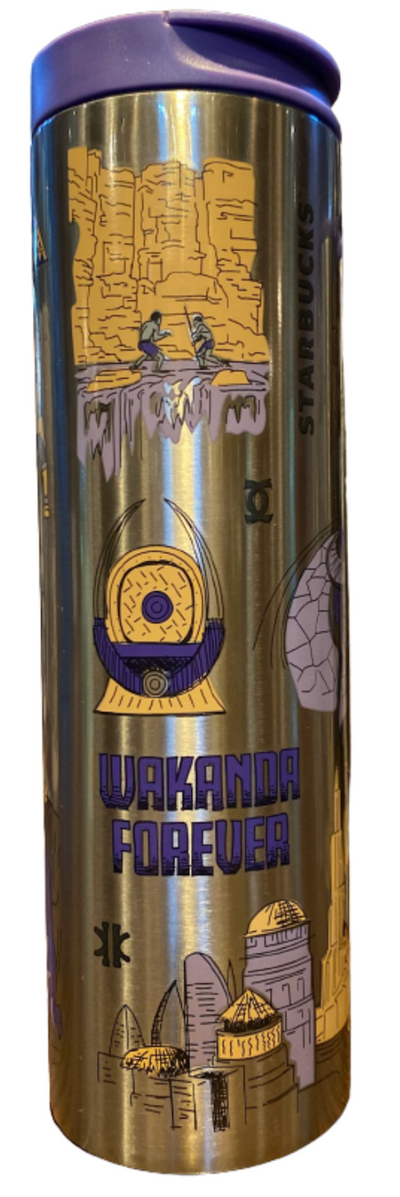 Disney Parks Starbucks Marvel Wakanda 16oz Stainless Steel Tumbler New