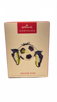 Hallmark 2024 Keepsake Soccer Star Christmas Ornament New with Box