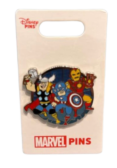 Disney Parks Marvel Family Cluster Iron Man Thor Captain America Pin New w Card