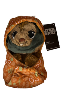 Disney Parks 2023 Star Wars Ewok Babies Plush in a Blanket Pouch New With Tag