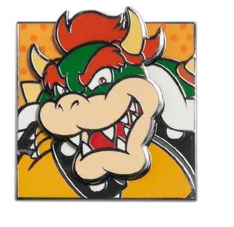 Universal Studios Super Nintendo World Bowser Face Pin New With Tag