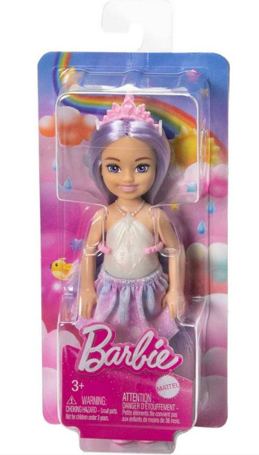 Barbie Chelsea Unicorn Purple Hair Doll Toy New with Box