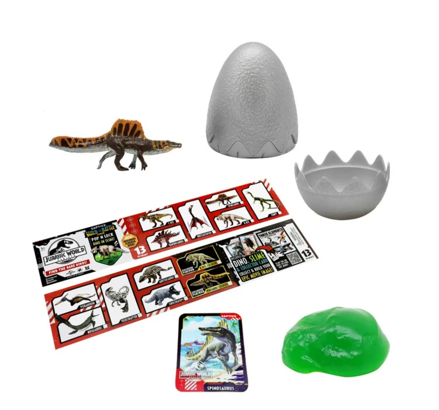 Jurassic World Rebirth Captivz Slime Egg Dinosaur Collectible Flocked Mystery