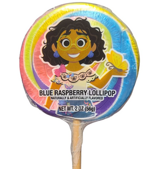 Disney Parks Candy Encanto Mirabel Blue Raspberry Lollipop 2 oz New