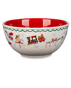 Disney Parks Icons Christmas Holiday Ceramic 128oz Bowl New