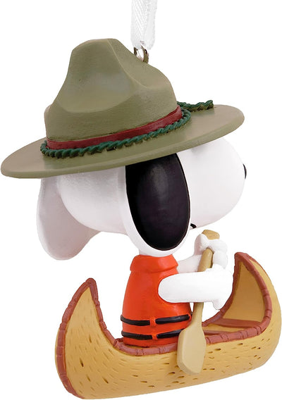 Hallmark Peanuts Snoopy in Canoe Christmas Tree Ornament New With Box