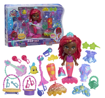 Disney Junior Ariel Pop Tails Deluxe Sea-Beat 7-inch Figure Toy New With Box