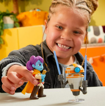 Disney Star Wars Pop Up Lightsaber Duel Lys Solay Training Droid Action Figures