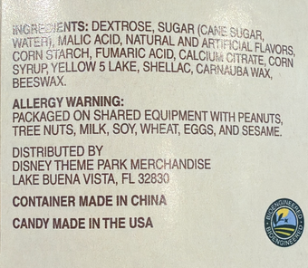 Disney Parks Candy Bits Lemonade Sassy Sour Pixie Dust New With Tag