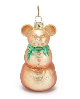 Disney Parks Mickey Mouse Sandman Glass Christmas Ornament New With Tag