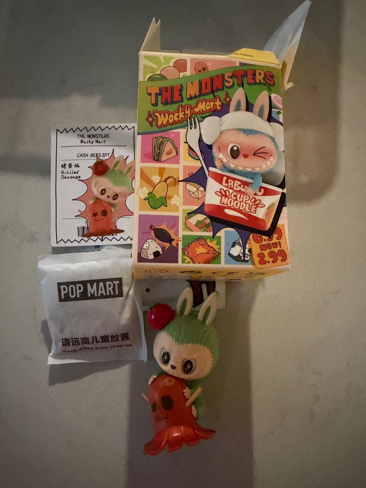 Pop Mart Labubu The Monsters Wacky Mart Grilled Sausage Vinyl Figure USA Seller