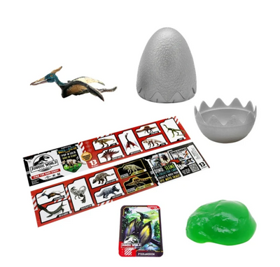 Jurassic World Rebirth Captivz Slime Egg Dinosaur Collectible Flocked Mystery