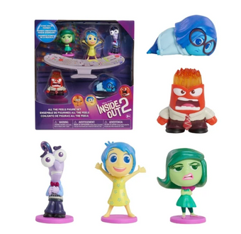 Disney Inside Out 2Pixar Feels Figure Set Playset Toys Joy Sadness Fear Disgust