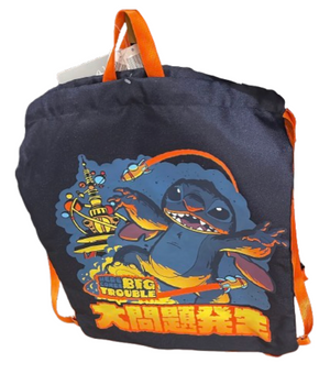 Disney Parks Stitch Monster Kaiju Drawstring Backpack Bag New With Tag