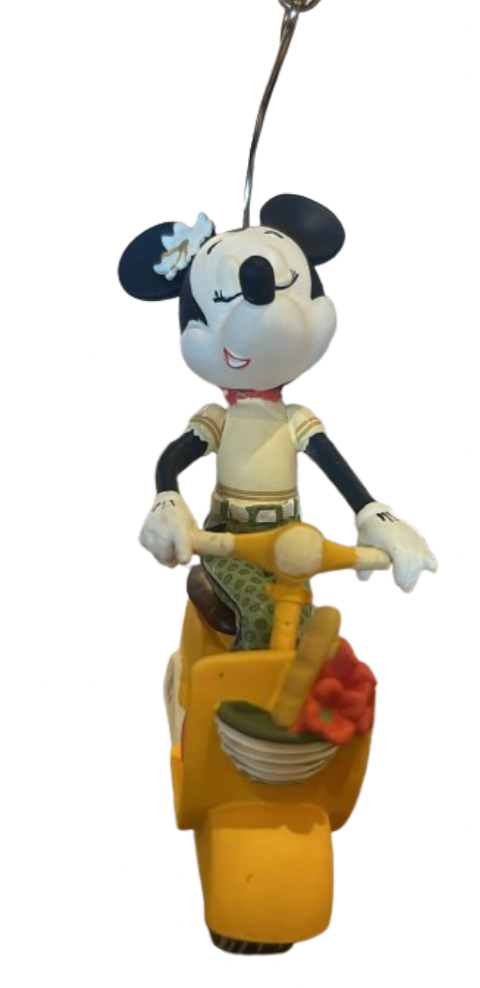 Disney Parks Epcot World Italy Minnie Mouse Vespa Christmas Ornament New W Tag