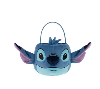 Disney Stitch Plush Halloween Easter Bucket 13" Tall Blue New With Tag