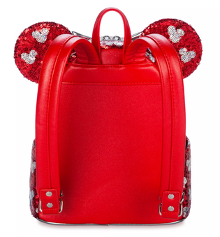 Disney Parks Minnie Mouse Sequined Loungefly Mini Backpack New With Tag