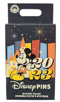Disney Parks 2023 Mickey and Friends Pennant Mystery Pin Set New with Box