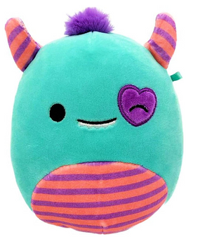 Original Squishmallows 5" Valentines Leon The Monster Blue Plush New With Tag