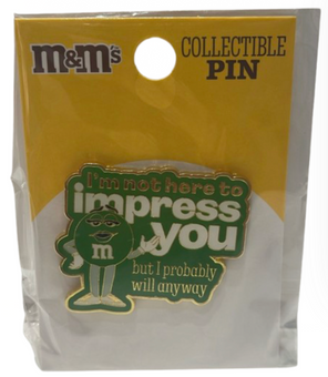 M&M's World Green Character Impress You Collectible Pin New with Tag