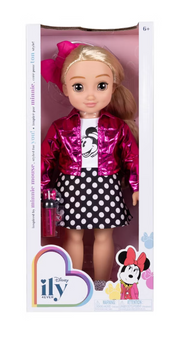 Disney ILY 4ever 18" Minnie Doll Pink Jacket Blonde Hair Toy New With Box