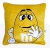 M&M's World Yellow Character Bag Half Full Quote Pillow Plush New With Tag