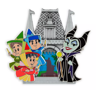 Disney Parks Maleficent Good Fairies Build-a-Pin Starter Set Fantasyland New