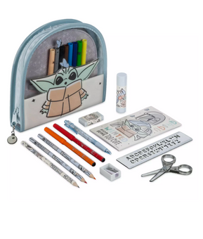 Disney Star Wars: The Mandalorian Grogu Zip-Up Stationery Kit New with Tag