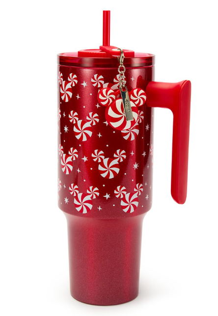 Disney Parks WDW Holiday Starbucks Icon Peppermint Swirl Tumbler New with Tag