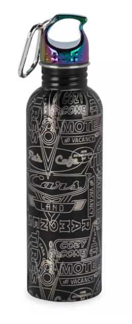 Disney Parks Cars Land Neon Lights Stainless Steel Water Bottle New With Tag