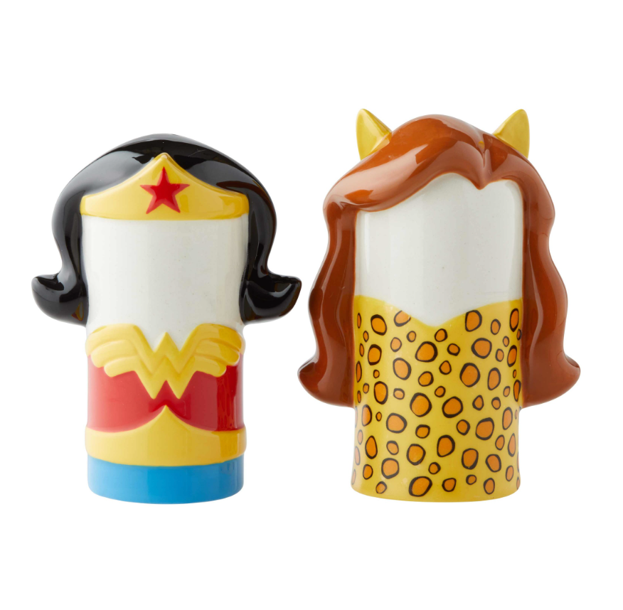 DC Comics Stylized Wonder Woman vs Cheetah Salt and Pepper New with Box