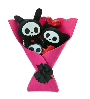 Medium Skelanimals Plush Bouquet, 13", Valentine's Day Toy Set New With Tag