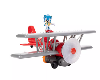 Sonic The Hedgehog Tornado Biplane with Action Figure New
