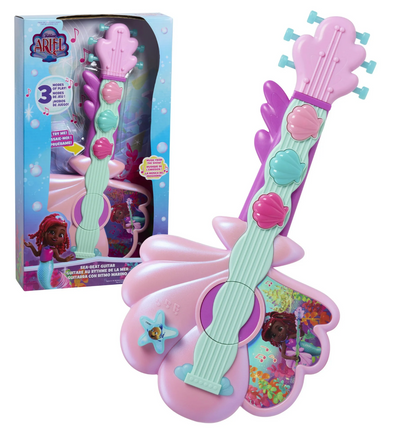 Disney Junior Ariel Sea-Beat Lights and Sounds Guitar, 3 Modes Toy New With Box