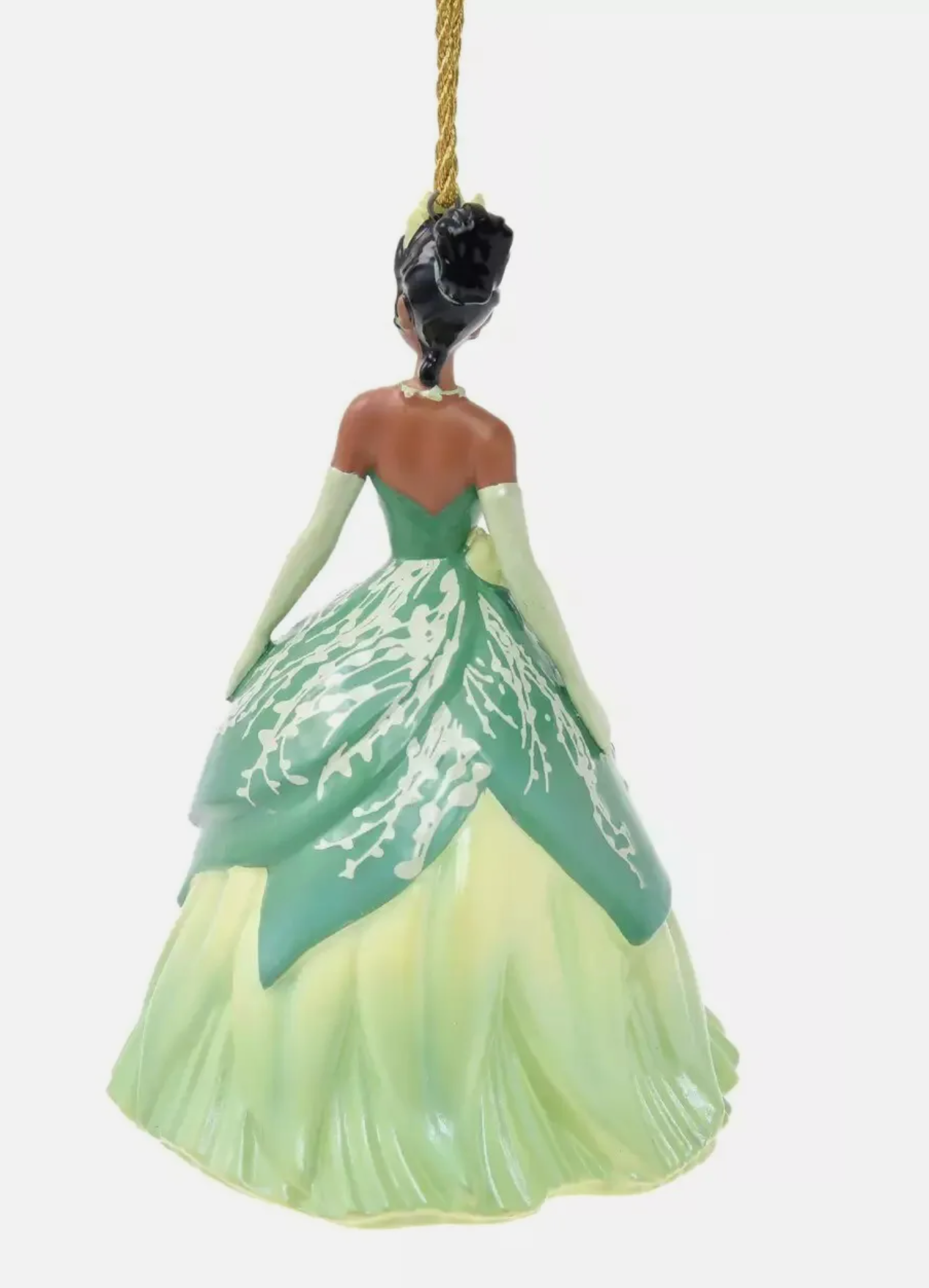 Disney Parks Princess Tiana Glitter Porcelain Christmas Ornament New with Box