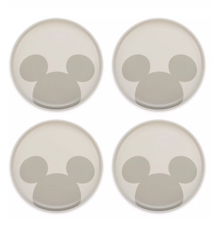 Disney Parks Home Collection Mickey Icon Ceramic Salad Plate Set of 4 New w Tag