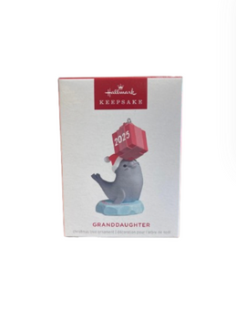 Hallmark 2025 Keepsake Granddaughter Seal Christmas Ornament New with Box