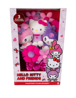 Universal Studios Hello Kitty Friends Plush Special Valentine Bouquet New w Tag