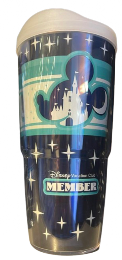 Disney Parks Vacation Club Member Mickey Castle Blue Tumbler New With Tag