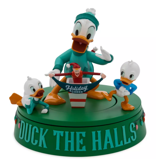 Disney Parks Donald Duck and Nephews Musical Holiday Figure New With Box