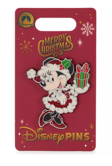 Disney Parks Mrs Santa Minnie Mouse Holiday Pin New With Card