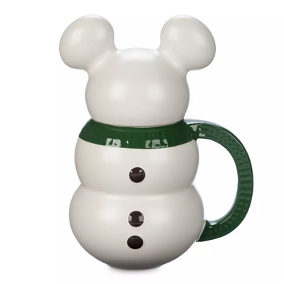 Disney Parks Mickey Snowman Christmas Holiday Coffee Mug New